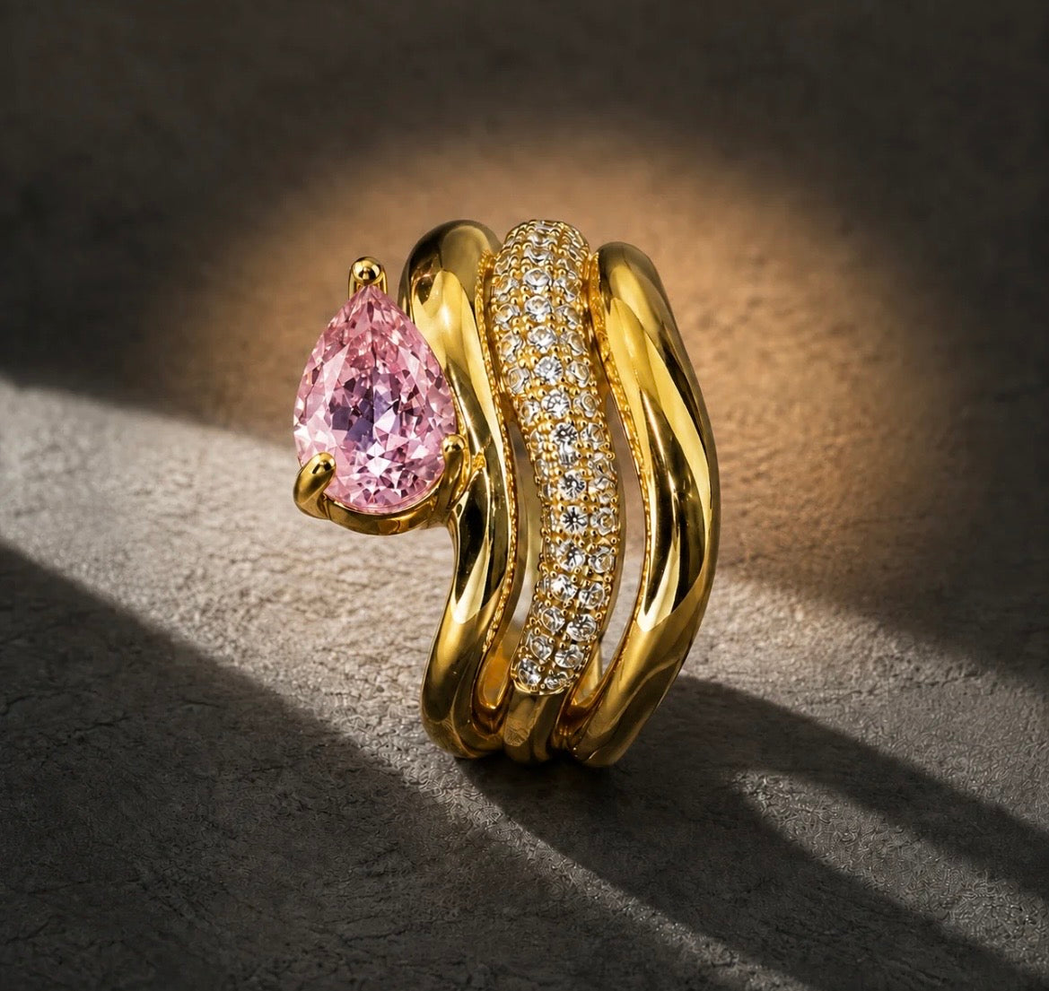 Aurora half cuff ring(Adjustable)