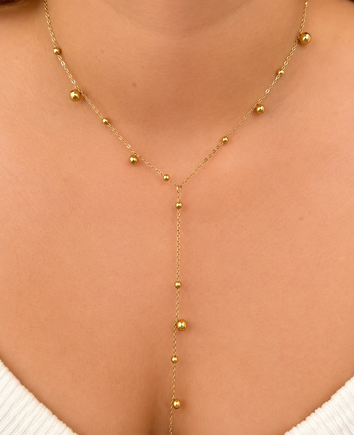 Luna Beaded Y-Lariat Necklace