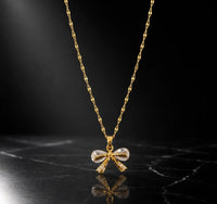 Bow pendant necklace