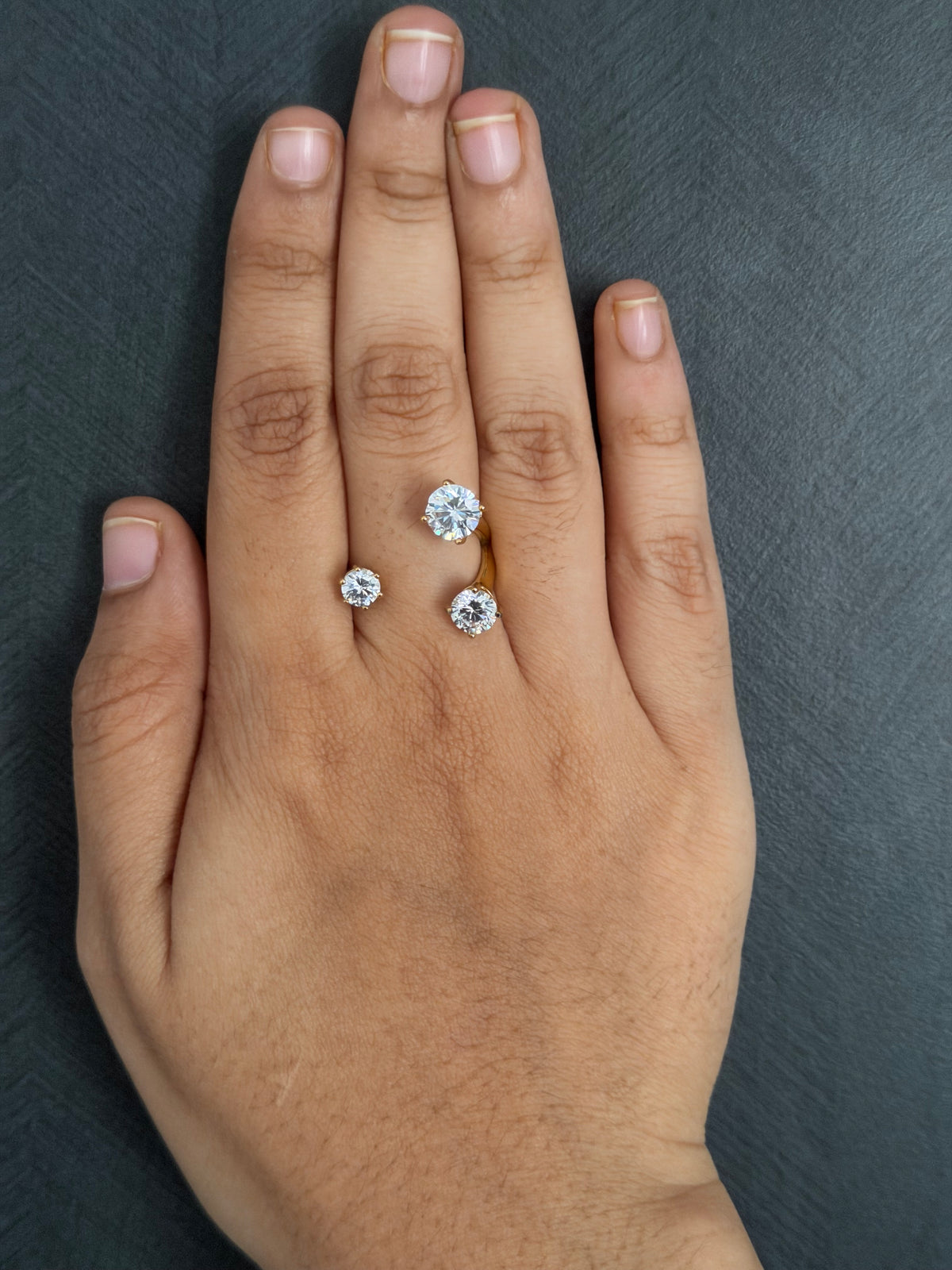 Celeste triple stone ring(Adjustable)