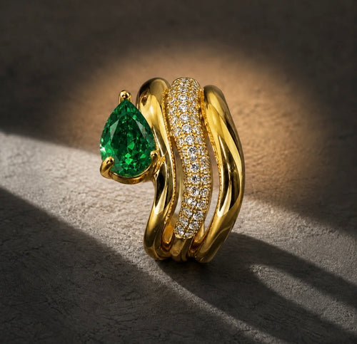 Aurora half cuff ring(Adjustable)