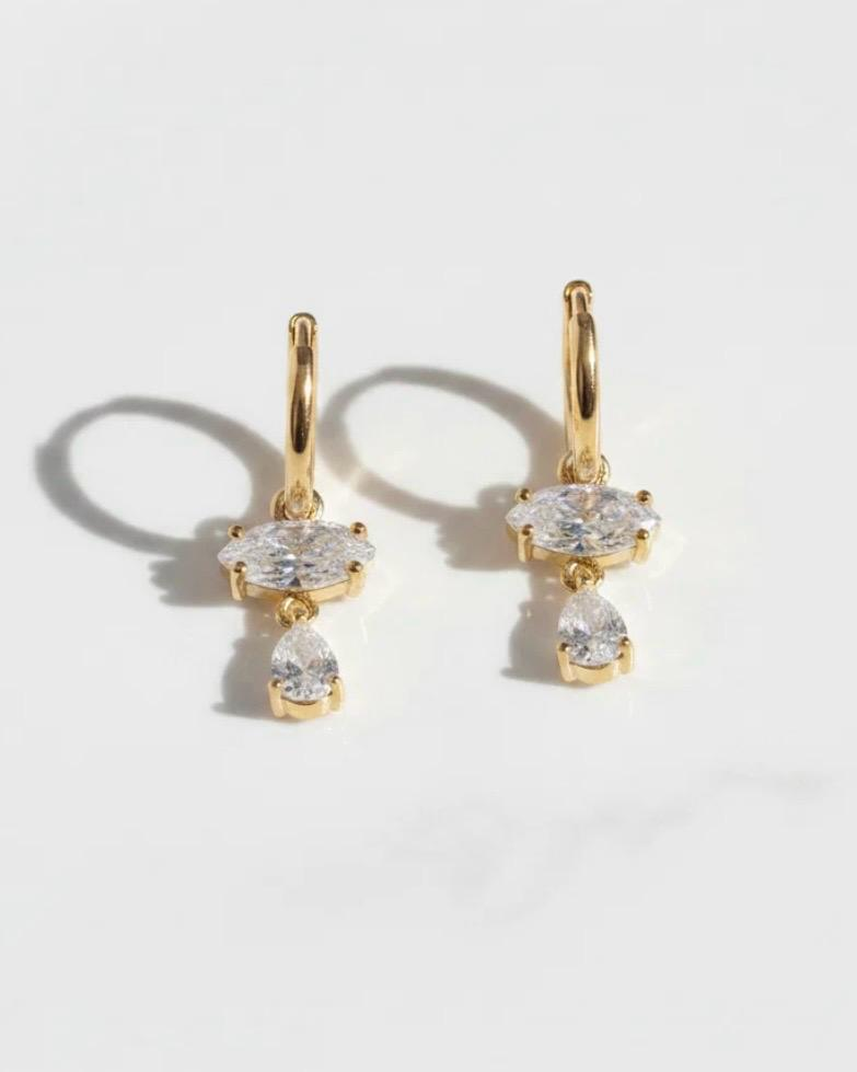 Crystal Double Drop Earrings