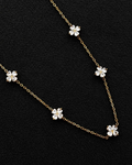 Crystal Clover Flower Necklace