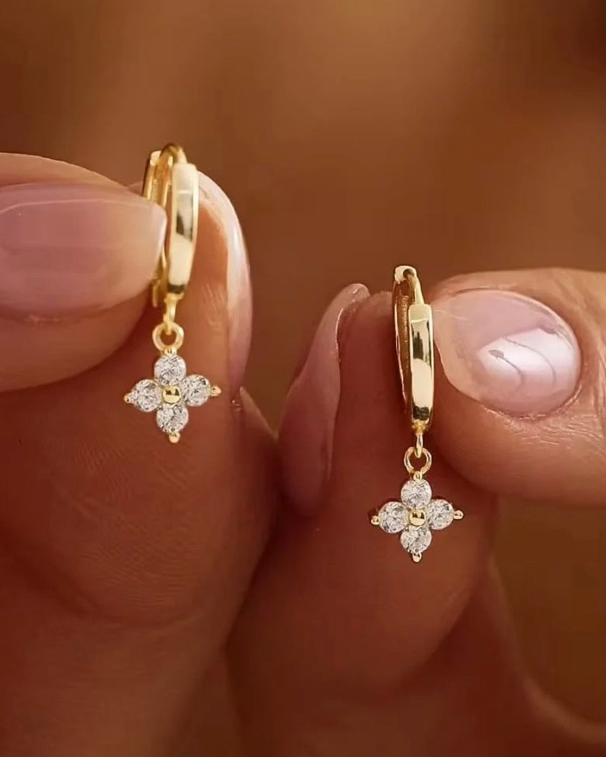 Floral drop earrings