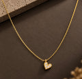 Dainty white heart necklace