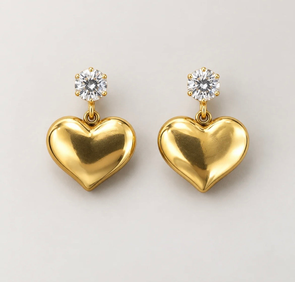 Golden heart drop