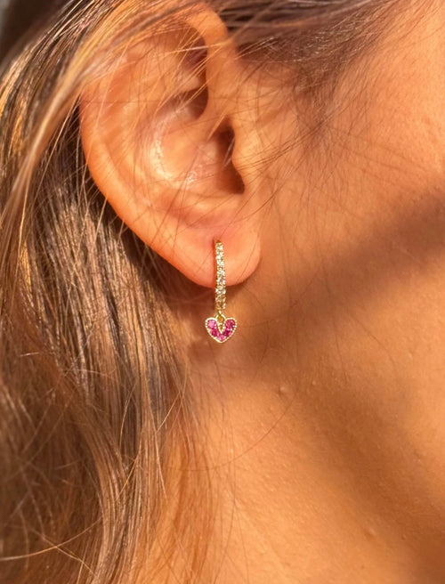 Blush pink heart drop