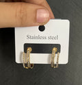 Two layered statement earring