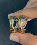 Twisted two-tone hoops