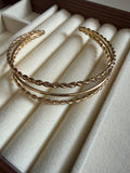 Three layered twisted cuff(Adjustable)