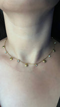 Shell And White stone charms Necklace