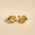 Golden triple layered hoop