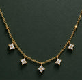 Floral crystal charms Necklace