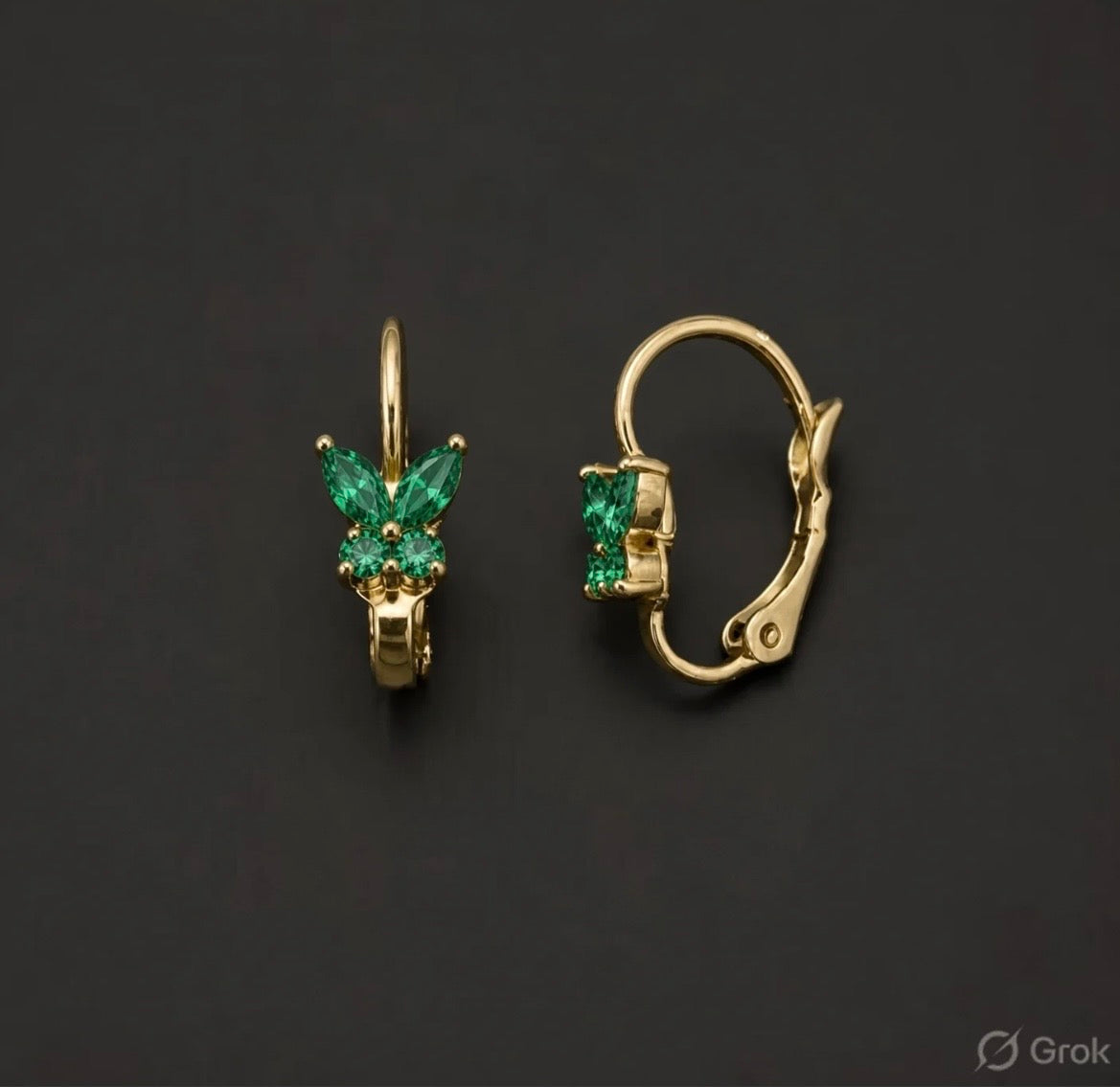Butterfly hoop earring