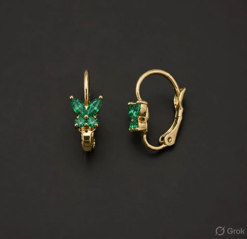 Butterfly hoop earring