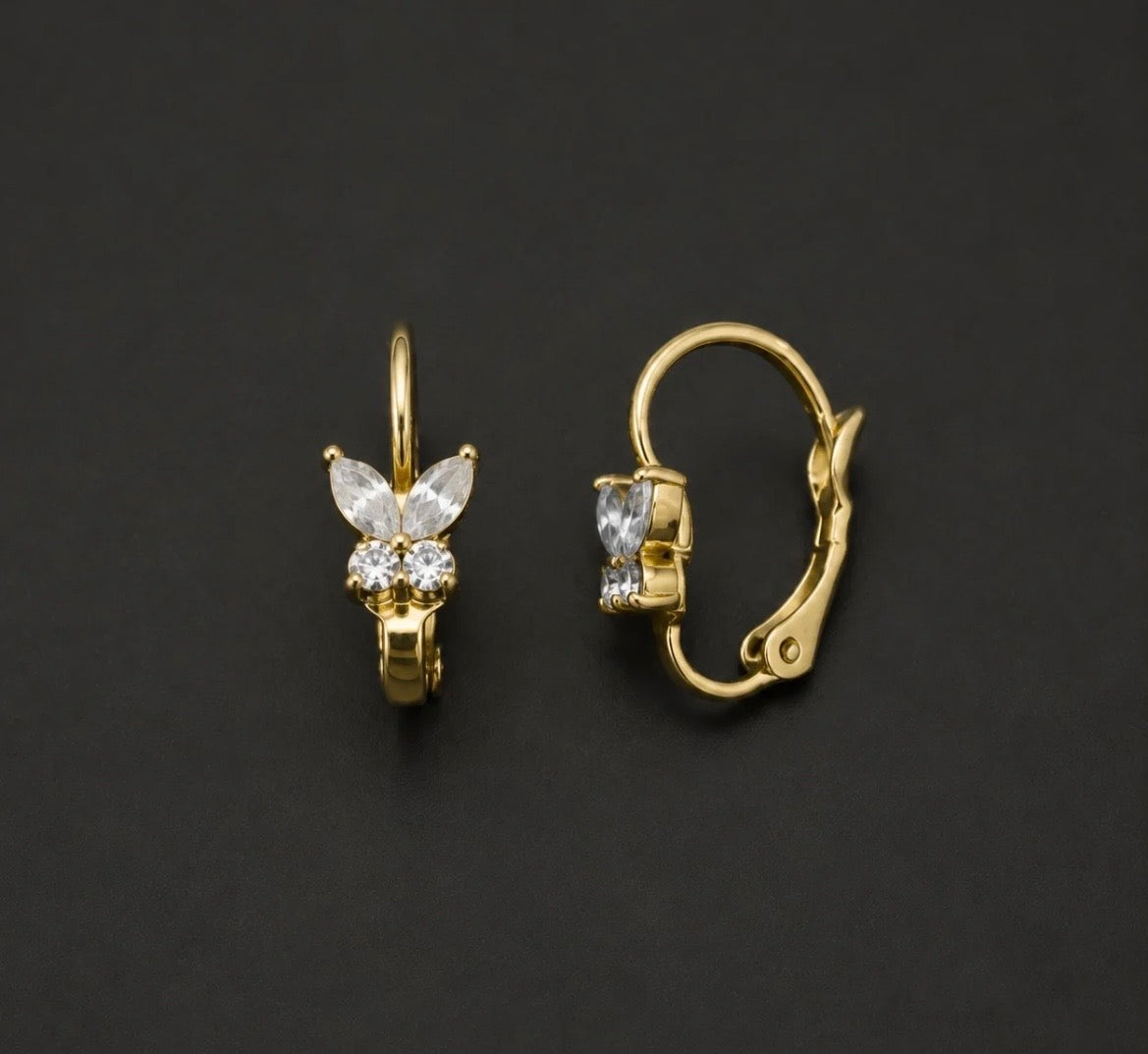 Butterfly hoop earring