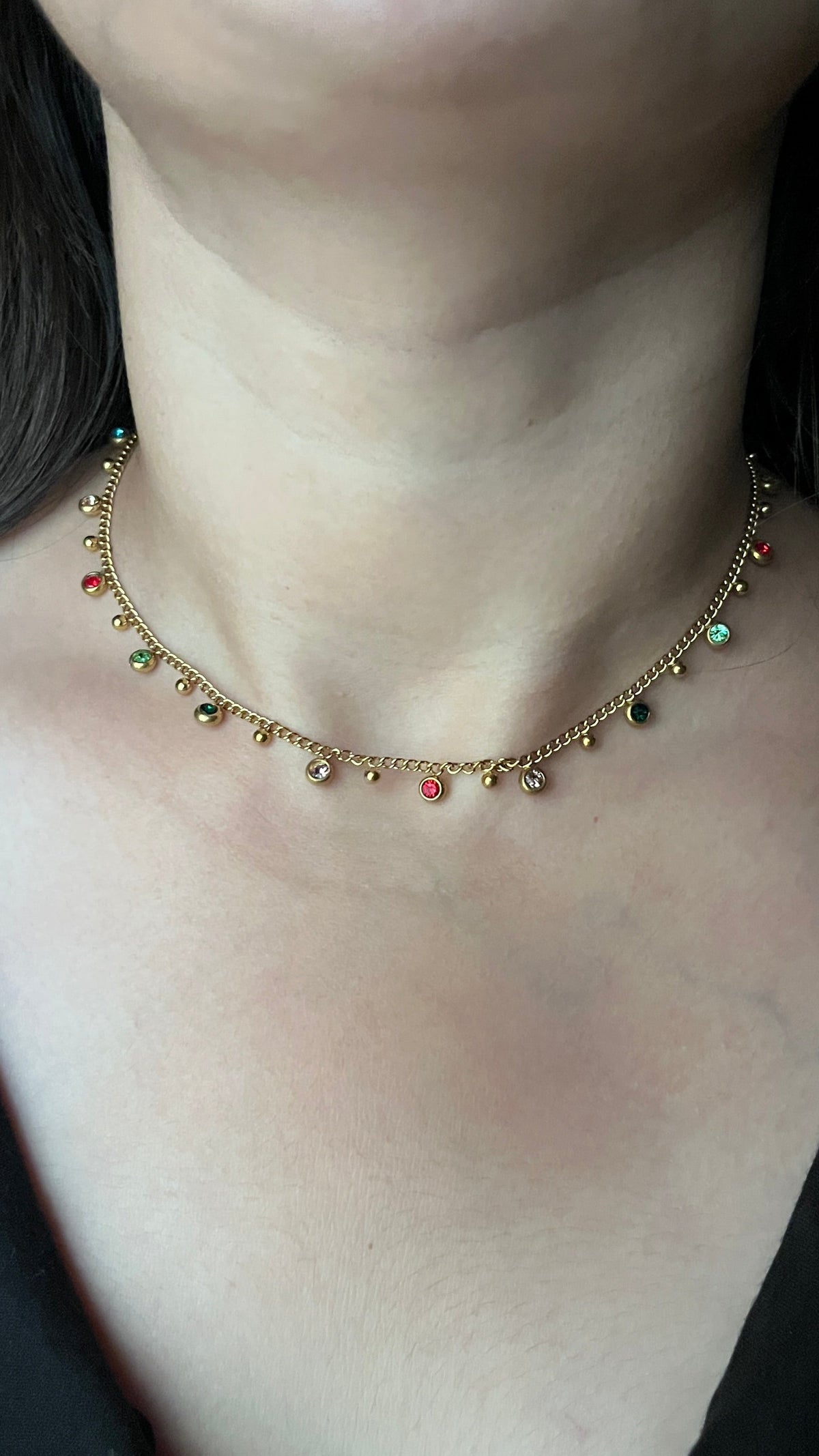 Multicolour charm Chocker Necklace