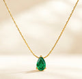 Green solitaire Necklace