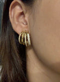 Curved statement earring