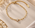 Golden Paper clip bracelet