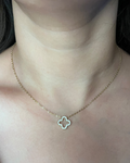 Dainty Clover Crystal Necklace