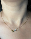 Heart & Crystal Bloom Necklace