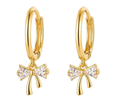 Bow drop earring